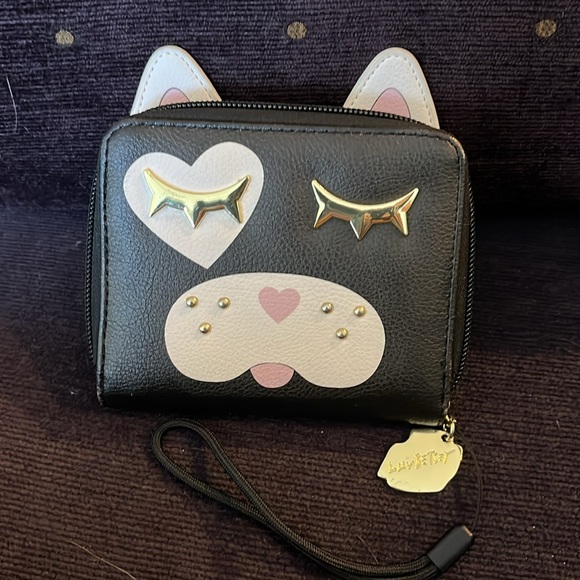 Betsey Johnson Black and Pink Cat Wallet - Picture 7 of 7